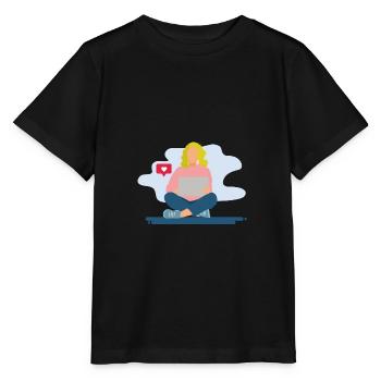 Girls on the laptop - Stanley/Stella MINI CREATOR Kids’ T-Shirt - black - Front - Mikhail (115cm)