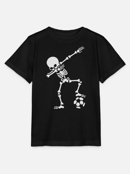 Dab dabbing skeleton football (soccer) - Stanley/Stella Kinder T-Shirt MINI CREATOR - Schwarz
