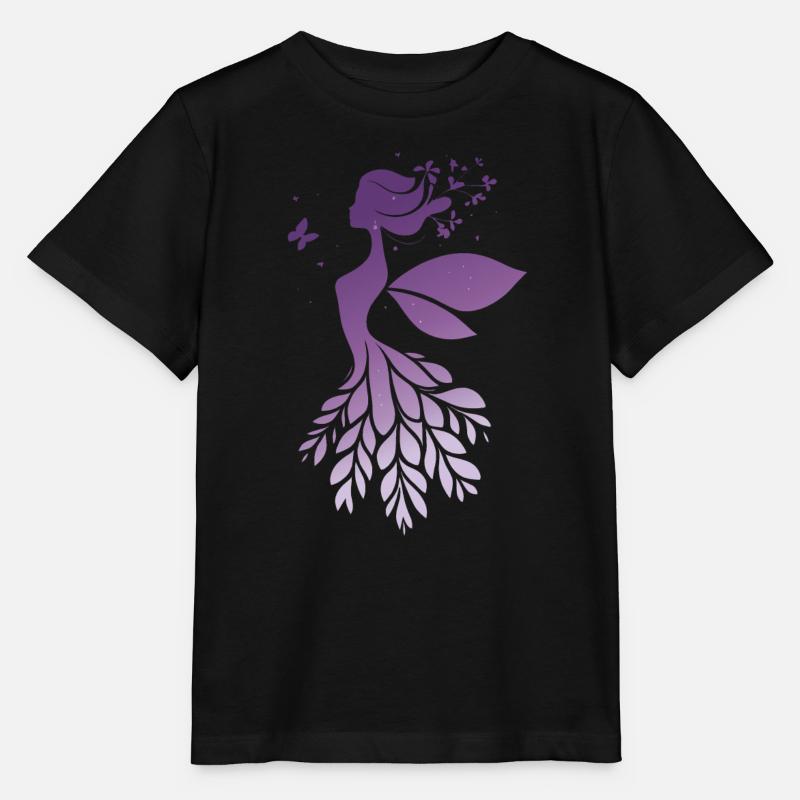 Conte de fées Silhouette de fée Violet Nature Design - T-shirt bio MINI CREATOR Stanley/Stella Enfant - noir