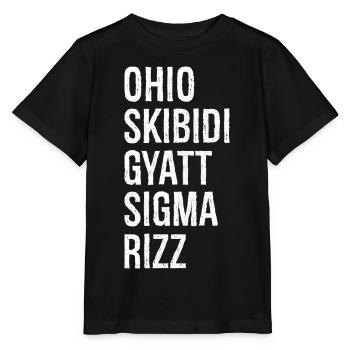 ohio skibidi gyatt sigma rizz - T-shirt bio MINI CREATOR Stanley/Stella Enfant - noir - Devant - Mikhail (115cm)