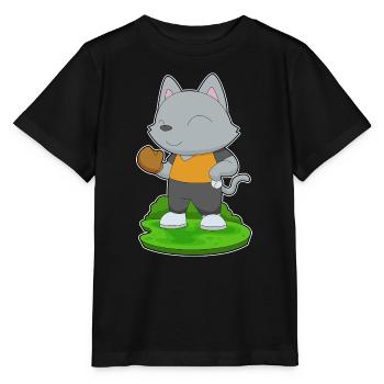 Cat Baseball Gant de baseball - T-shirt bio MINI CREATOR Stanley/Stella Enfant - noir - Devant - Mikhail (115cm)