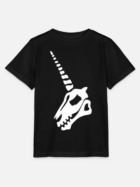 Weißer Einhorn Schädel - Stanley/Stella Kinder T-Shirt MINI CREATOR - Schwarz