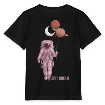 Astronaut - Stanley/Stella Kinder T-Shirt MINI CREATOR  - Schwarz - Vorne - Mikhail (115cm)