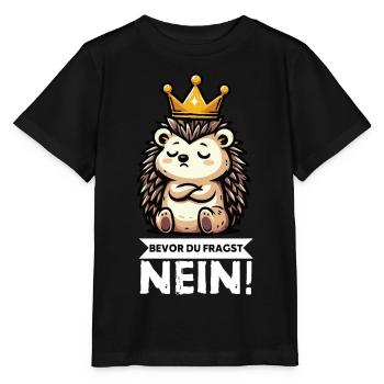 Before You Ask Hedgehog Hedgehog Lover Hedgehog Stinger - Stanley/Stella MINI CREATOR Kids’ T-Shirt - black - Front - Mikhail (115cm)
