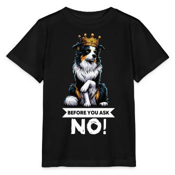 Avant de demander aux Australian Shepherds Aussie Aussies - T-shirt bio MINI CREATOR Stanley/Stella Enfant - noir - Devant - Mikhail (115cm)