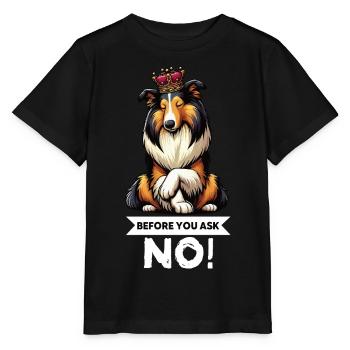 Avant de demander Collie, Collieowner Collie, Collie. - T-shirt bio MINI CREATOR Stanley/Stella Enfant - noir - Devant - Mikhail (115cm)