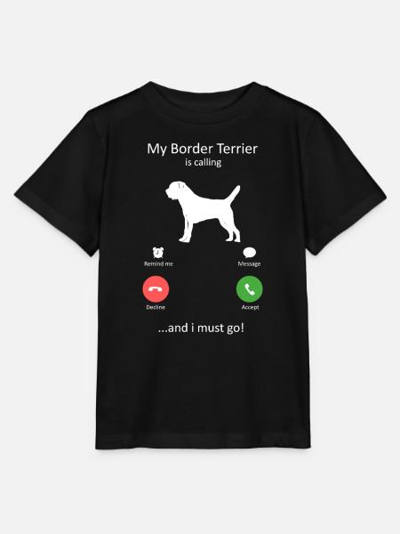 Loyale Border Terrier-Hunderasse ruft - Stanley/Stella Kinder T-Shirt MINI CREATOR  - Schwarz