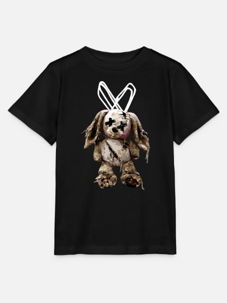 Düsterer Stoffhase Kuscheltier  - Stanley/Stella Kinder T-Shirt MINI CREATOR  - Schwarz