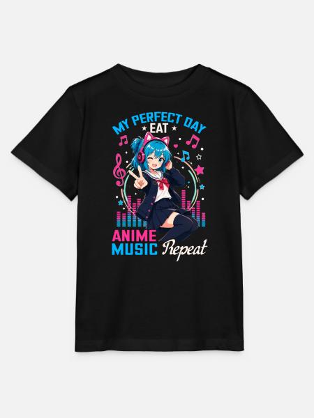 Anime and Music Chibi - Stanley/Stella Kinder T-Shirt MINI CREATOR - Schwarz