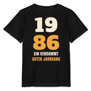 1986 Ein verdammt guter Jahrgang 40. Geburtstag - Stanley/Stella Kinder T-Shirt MINI CREATOR  - Schwarz - Vorne - Mikhail (115cm)