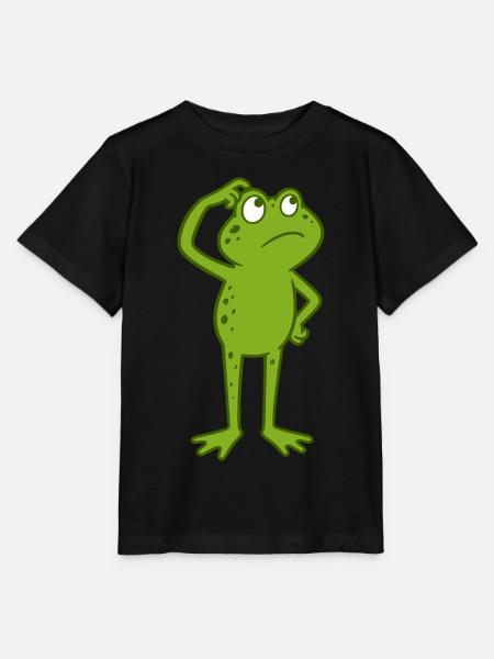 Frosch grübelt lustig - Stanley/Stella Kinder T-Shirt MINI CREATOR  - Schwarz