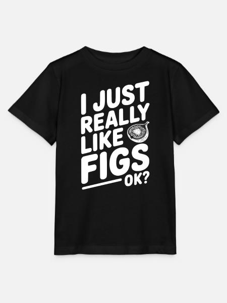 Ich mag Feigen einfach wirklich, okay? - Stanley/Stella Kinder T-Shirt MINI CREATOR - Schwarz