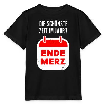 merz politik jahr spruch anti-cdu humor - Stanley/Stella Kinder T-Shirt MINI CREATOR  - Schwarz - Vorne - Mikhail (115cm)