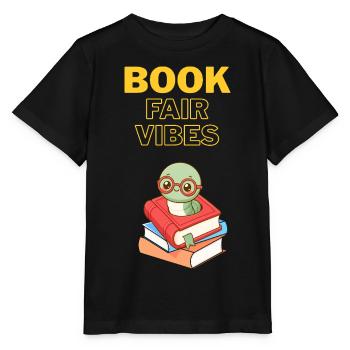 Buchmesse-Vibes Bücherwurm - Stanley/Stella Kinder T-Shirt MINI CREATOR  - Schwarz - Vorne - Mikhail (115cm)