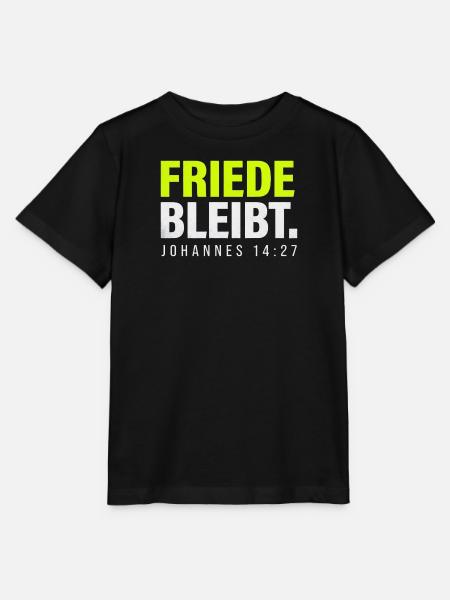 Friede bleibt – Johannes 14,27 - Stanley/Stella Kinder T-Shirt MINI CREATOR - Schwarz