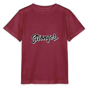 Plus fort - T-shirt bio MINI CREATOR Stanley/Stella Enfant - bordeaux - Devant - Kain (125cm)