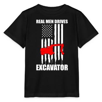 Conception des opérateurs d’équipement lourd et des opérateurs d’excavatrices - T-shirt bio MINI CREATOR Stanley/Stella Enfant - noir - Devant - Mikhail (115cm)