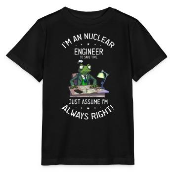 Nuklearingenieur für Kernkraftwerk und Kernenergie - Stanley/Stella Kinder T-Shirt MINI CREATOR  - Schwarz - Vorne - Mikhail (115cm)