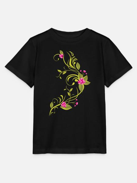 Blühender Zweig - Stanley/Stella Kinder T-Shirt MINI CREATOR  - Schwarz