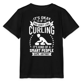 Curling Sport Spiel Spieler Curlingsteine Eis - Stanley/Stella Kinder T-Shirt MINI CREATOR  - Schwarz - Vorne - Mikhail (115cm)