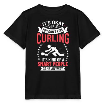 Curling Sport Spiel Spieler Curlingsteine Eis - Stanley/Stella Kinder T-Shirt MINI CREATOR  - Schwarz - Vorne - Mikhail (115cm)