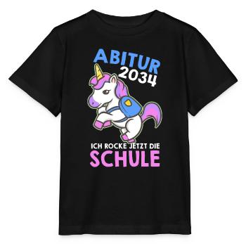 Abitur 2034 Schulkind 2034 Einschulung Abschluss - Stanley/Stella Kinder T-Shirt MINI CREATOR  - Schwarz - Vorne - Mikhail (115cm)