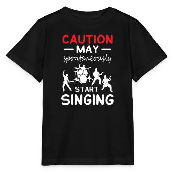 La prudence peut commencer à chanter - T-shirt bio MINI CREATOR Stanley/Stella Enfant - noir - Devant - Mikhail (115cm)