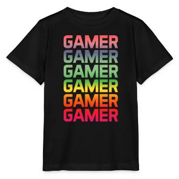 GAMER GAMER GAMER GAMER GAMER - Stanley/Stella Kinder T-Shirt MINI CREATOR  - Schwarz - Vorne - Mikhail (115cm)