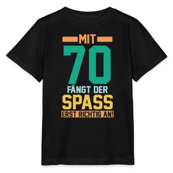 Siebzig Siebzigster 70 Jahre Geburtstag - Stanley/Stella Kinder T-Shirt MINI CREATOR  - Schwarz - Vorne - Mikhail (115cm)