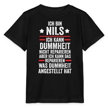 Nils - Stanley/Stella Kinder T-Shirt MINI CREATOR  - Schwarz - Vorne - Mikhail (115cm)