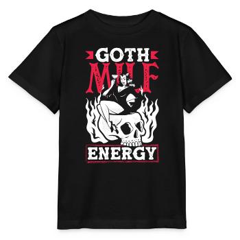 Goth Mom Energy Squelette gothique foncé - T-shirt bio MINI CREATOR Stanley/Stella Enfant - noir - Devant - Mikhail (115cm)