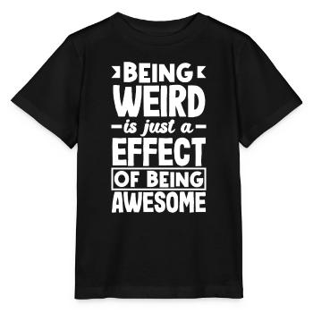 Being weird is just a side effect of being awesome - Stanley/Stella Kinder T-Shirt MINI CREATOR  - Schwarz - Vorne - Mikhail (115cm)