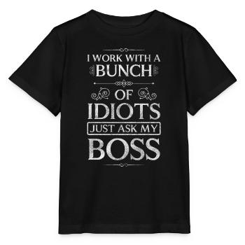 Black Humor Colleagues Party Stupid - Stanley/Stella MINI CREATOR Kids’ T-Shirt - black - Front - Mikhail (115cm)