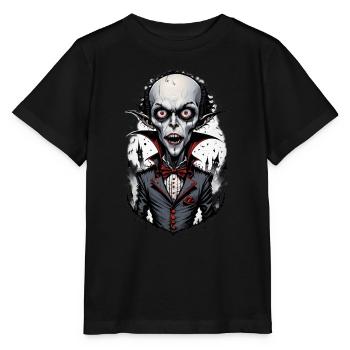 un vampire à grosse tête 6 - T-shirt bio MINI CREATOR Stanley/Stella Enfant - noir - Devant - Mikhail (115cm)