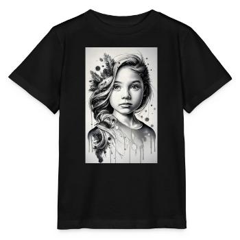 Fille en noir et blanc - T-shirt bio MINI CREATOR Stanley/Stella Enfant - noir - Devant - Mikhail (115cm)