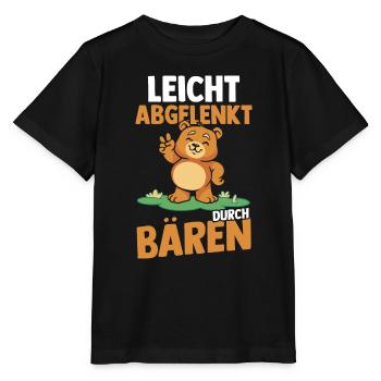 Leicht Abgelenkt Durch Bären - Stanley/Stella Kinder T-Shirt MINI CREATOR  - Schwarz - Vorne - Mikhail (115cm)