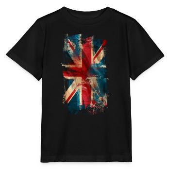 Vintage Union Jack - Stanley/Stella Kinder T-Shirt MINI CREATOR  - Schwarz - Vorne - Mikhail (115cm)