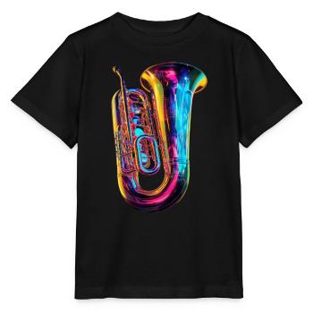 Tuba - T-shirt bio MINI CREATOR Stanley/Stella Enfant - noir - Devant - Mikhail (115cm)