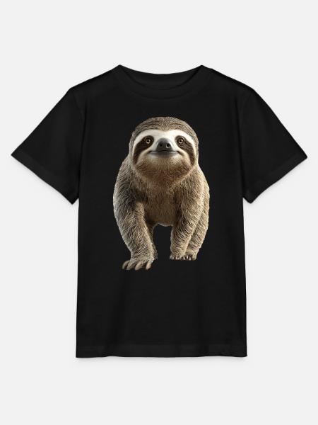 Faultier - Stanley/Stella Kinder T-Shirt MINI CREATOR - Schwarz