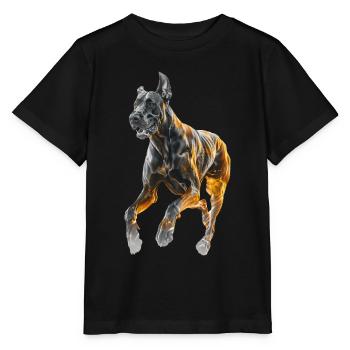 Deutsche Dogge - Stanley/Stella Kinder T-Shirt MINI CREATOR  - Schwarz - Vorne - Mikhail (115cm)