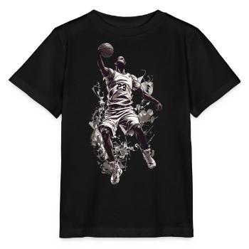 Basketball Dunk Aesthetic Streetwear Design - Stanley/Stella Kinder T-Shirt MINI CREATOR  - Schwarz - Vorne - Mikhail (115cm)