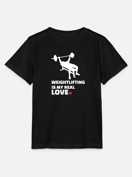 Ich Liebe Gewichtheben - Stanley/Stella Kinder T-Shirt MINI CREATOR  - Schwarz