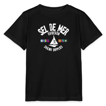 Sel de mer Quiberon - T-shirt bio MINI CREATOR Stanley/Stella Enfant - noir - Devant - Mikhail (115cm)