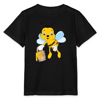 miel abeille apiculteur rucher abeille - T-shirt bio MINI CREATOR Stanley/Stella Enfant - noir - Devant - Mikhail (115cm)