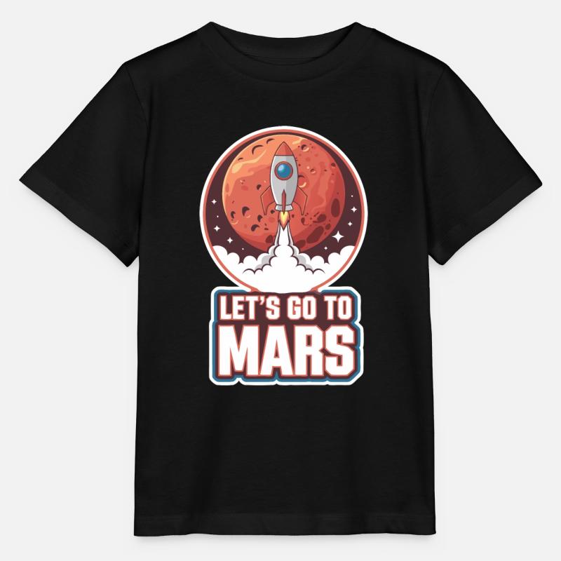 Mars Planet Planeten Sonnensystem - Stanley/Stella Kinder T-Shirt MINI CREATOR  - Schwarz