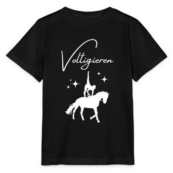 Voltigieren - Stanley/Stella Kinder T-Shirt MINI CREATOR  - Schwarz - Vorne - Mikhail (115cm)