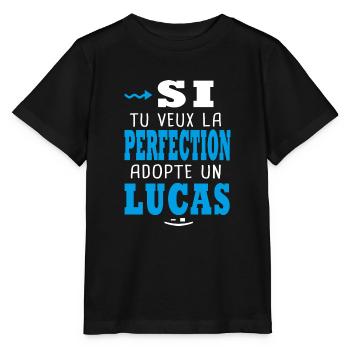 Lucas Si tu veux la perfection adopte un lucas - T-shirt bio MINI CREATOR Stanley/Stella Enfant - noir - Devant - Mikhail (115cm)