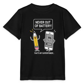 funny humor sarcasm smartphon - Stanley/Stella MINI CREATOR Kids’ T-Shirt - black - Front - Mikhail (115cm)