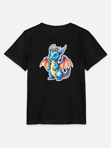 Drache Wasserfarben - Stanley/Stella Kinder T-Shirt MINI CREATOR - Schwarz