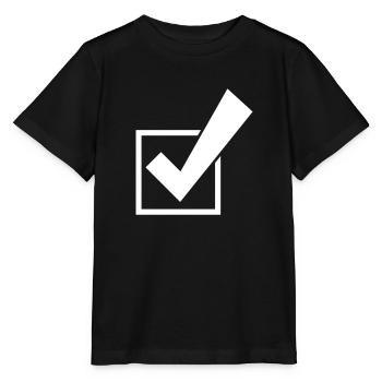 Häkchen Wahlen Ankreuzen Symbol - Stanley/Stella Kinder T-Shirt MINI CREATOR  - Schwarz - Vorne - Mikhail (115cm)